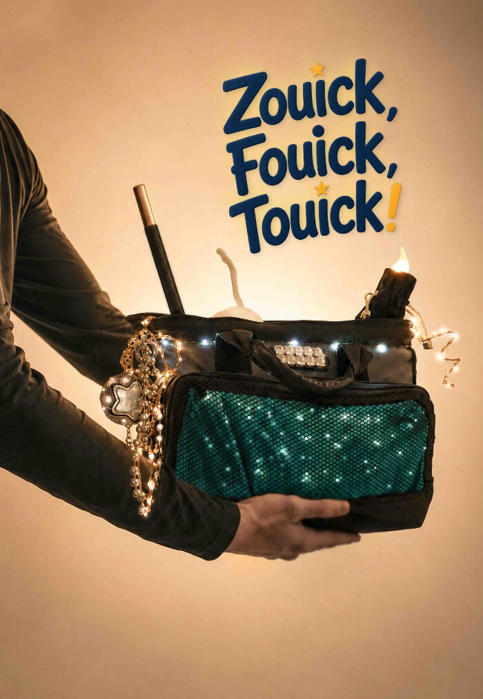 Zouick, Fouick, Touick ! Visuel d’affiche pour le spectacle de monsieur Fred, Zouick, Fouick, Touick ! pour le jeune public des écoles du nord de la france
